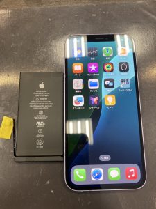iPhone12バッテリー交換修理